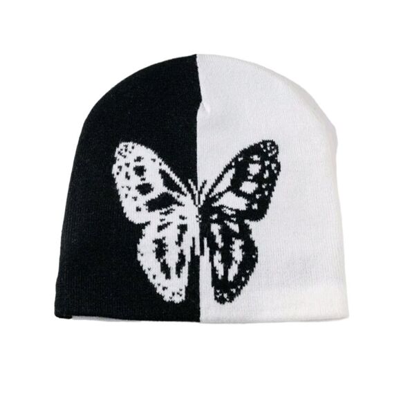 Butterfly Color-block  Beanie - Picture 1 of 3